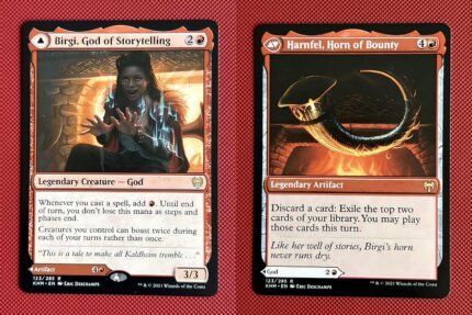 Birgi, God of Storytelling // Harnfel,Horn of Bounty KHM 123 Holo
